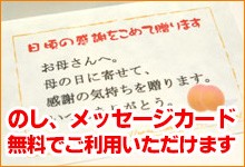 のし、メッセージカード無料でご利用いただけます。